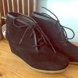 Black Mad Love Booties Lace Up